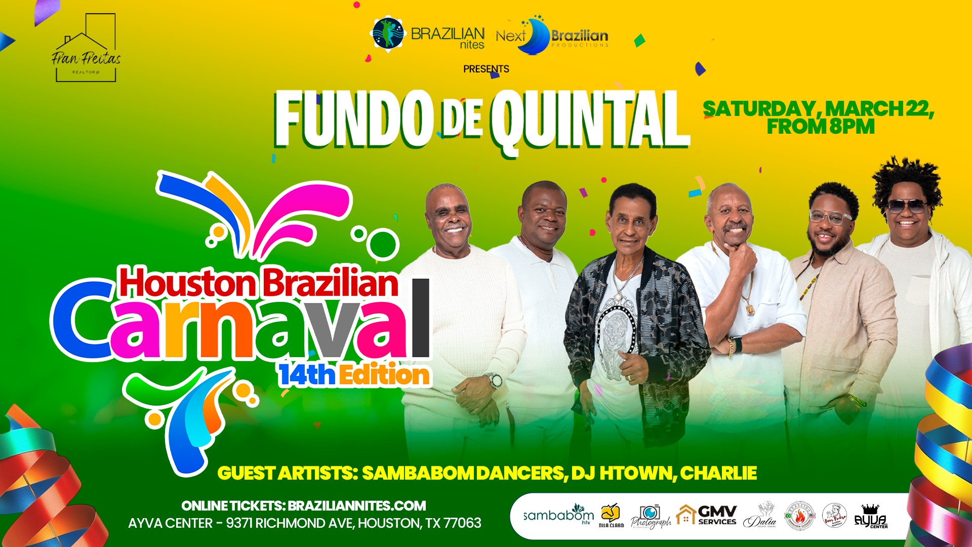 HOUSTON BRAZILIAN CARNAVAL 14TH EDITION-featuring FUNDO DE QUINTAL