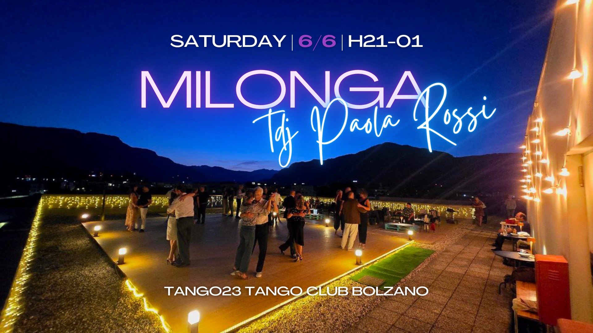 Abrazame! La milonga del Sabato. Tdj Paola Rossi