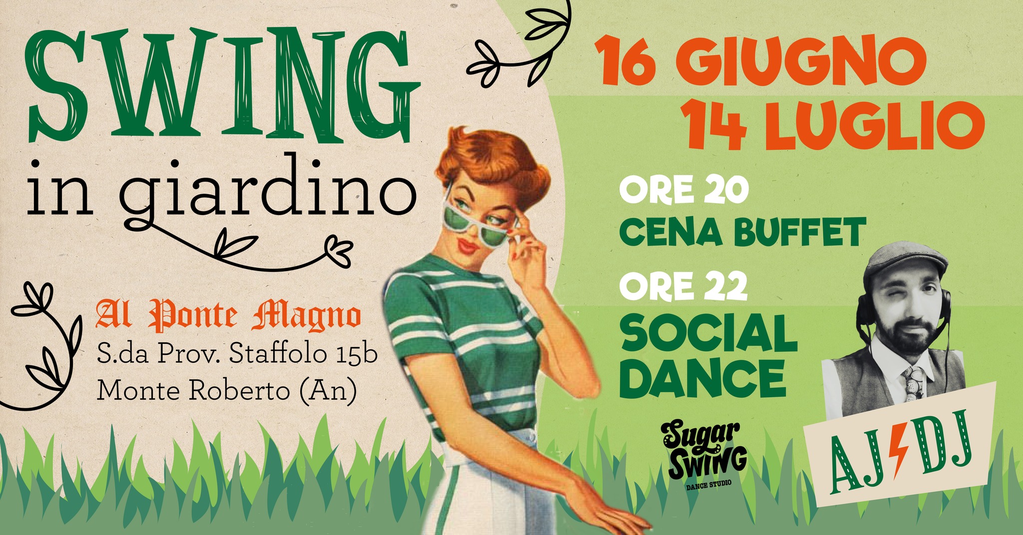 Swing in giardino 16 giugno ✮ AJϟDJ Swing on Air シ