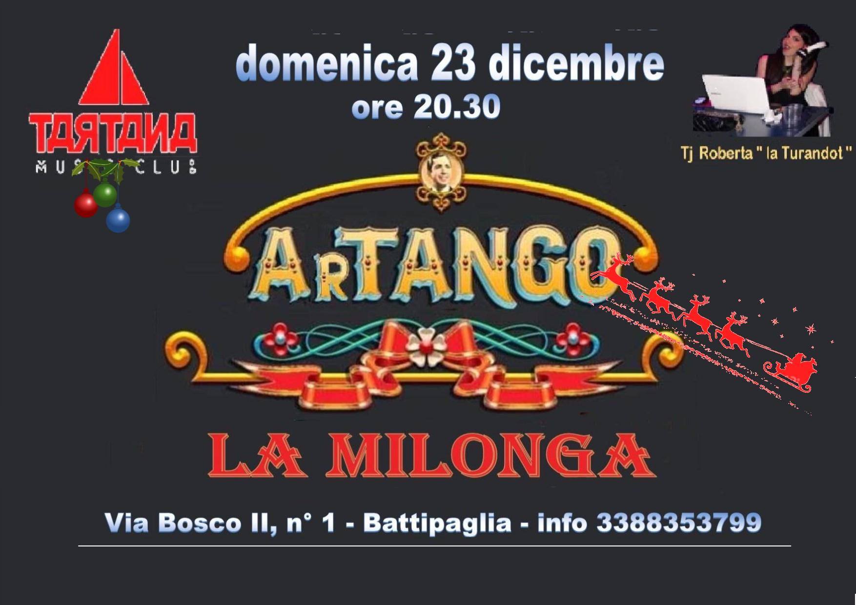 Milonga ArTango, domenica 23 dicembre, Tartana, Battipaglia