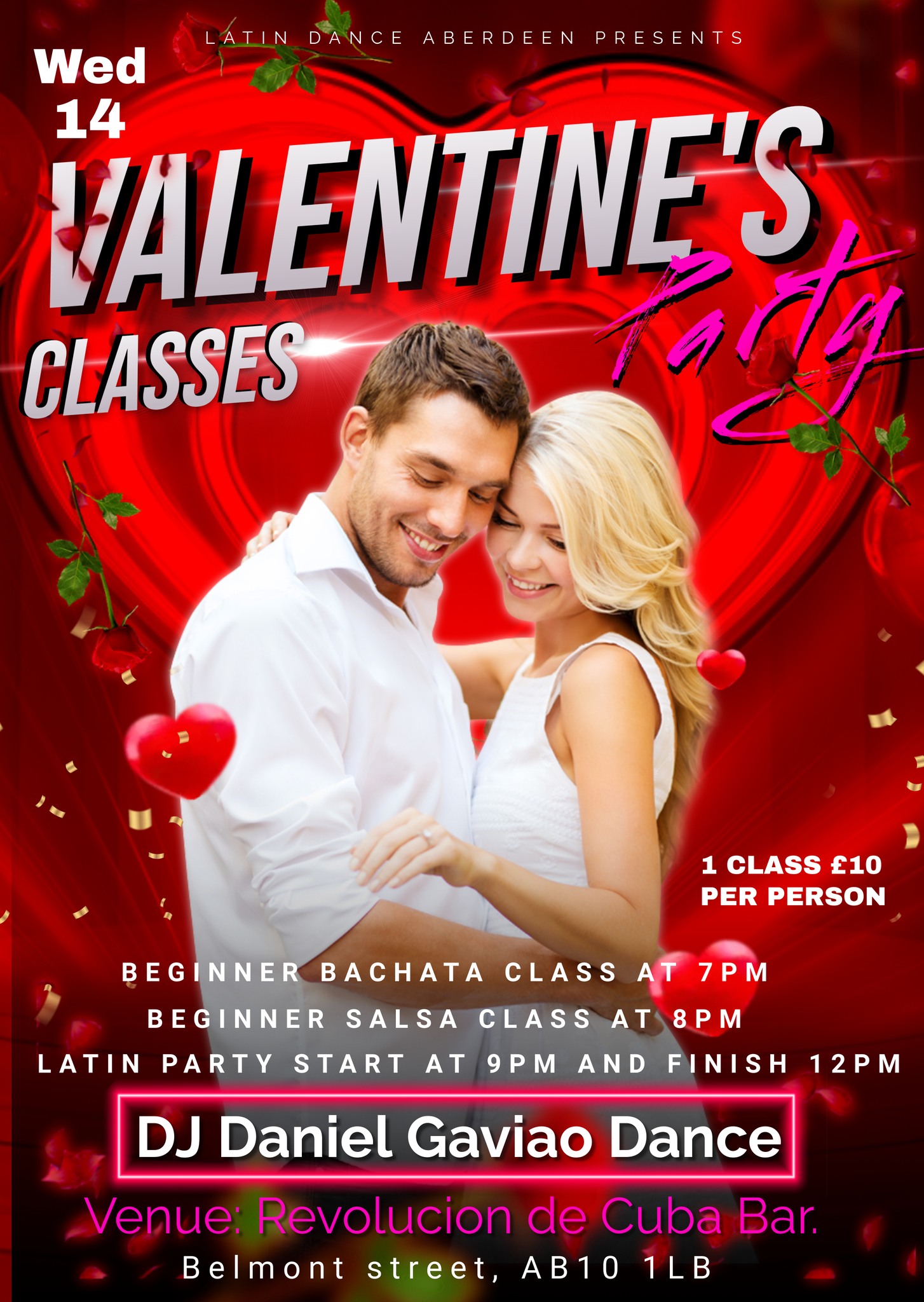 VALENTINE'S Edition SALSA CLASSES and PARTY at REVOLUCION de CUBA.