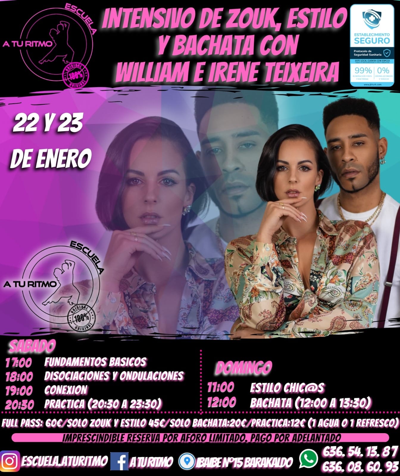 William e Irene Teixeira en A Tu Ritmo Intensivo de Zouk y Bachata