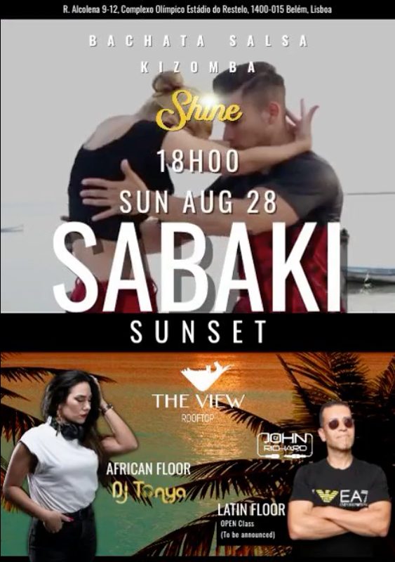 SHINE SaBaKi Sunset !!2 PISTAS!! • Dom 28 Ago @ The View Rooftop