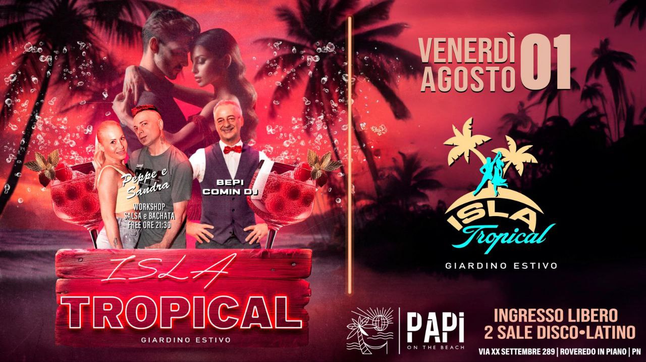 Venerdรฌ 01 Agosto 2025 โข ๐ฐ๐๐๐ ๐ป๐๐๐๐๐๐๐ โข Salsa Bachata Kizomba โข Ingresso libero