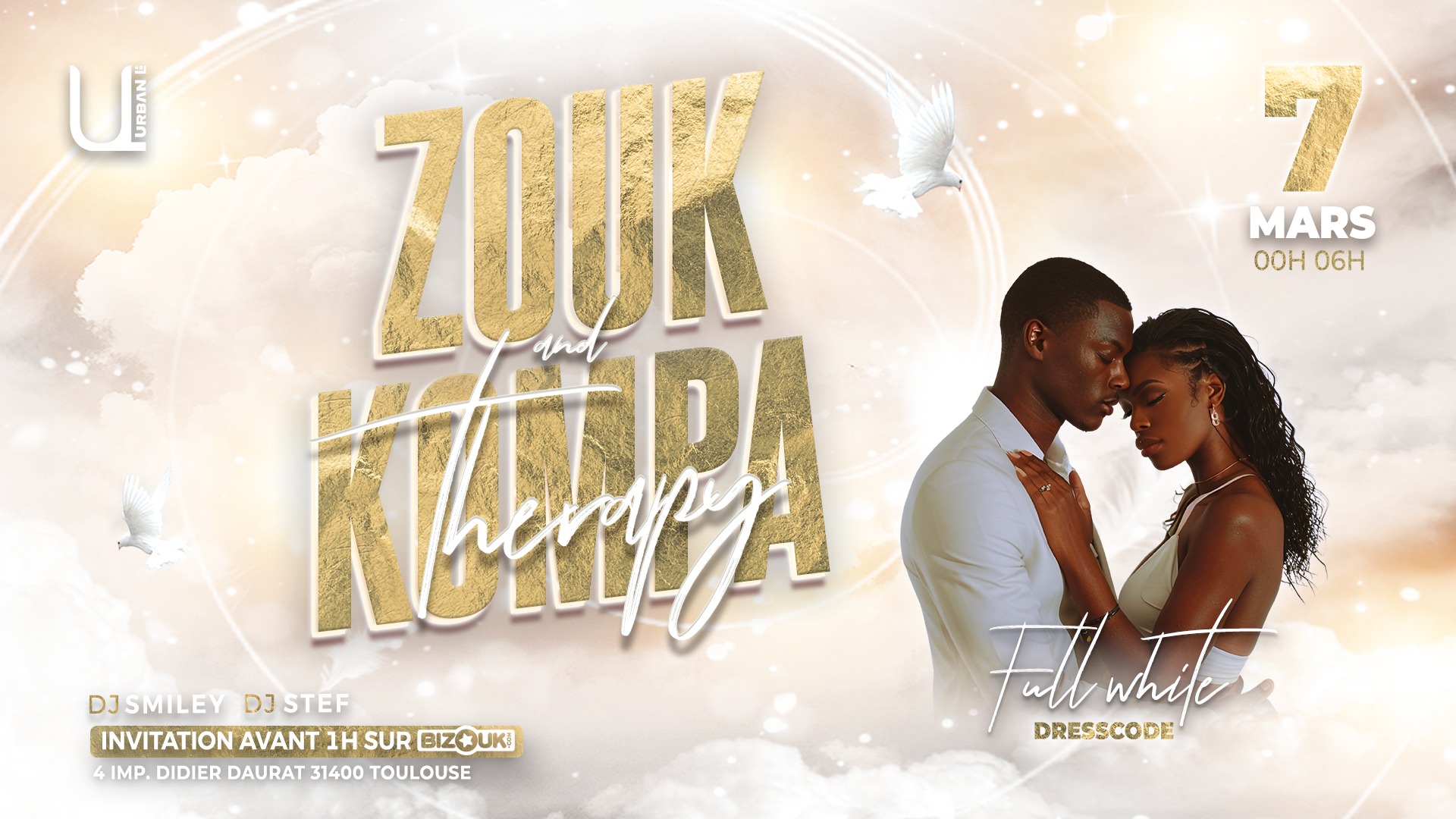 ✨🕊 Zouk and Kompa Therapy - Full White 🕊✨