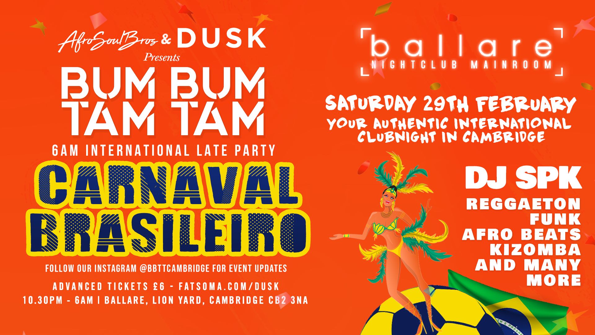 BumBumTamTam 6AM International Party Carnaval Brasileiro