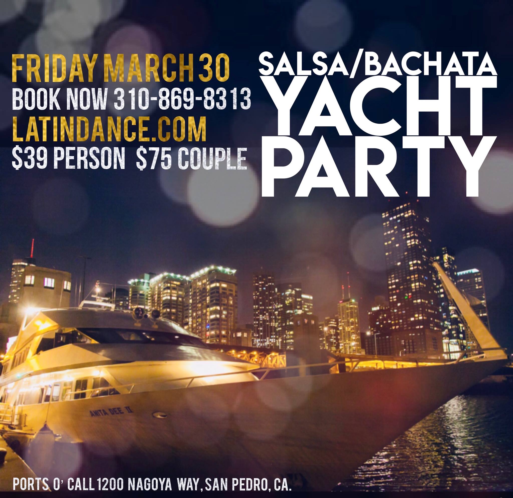 March 30th Salsa Yacht Party!