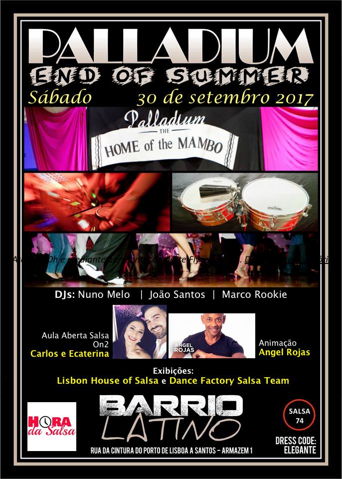 HOJE !! - Palladium Night no Barrio Latino - 30 09 17