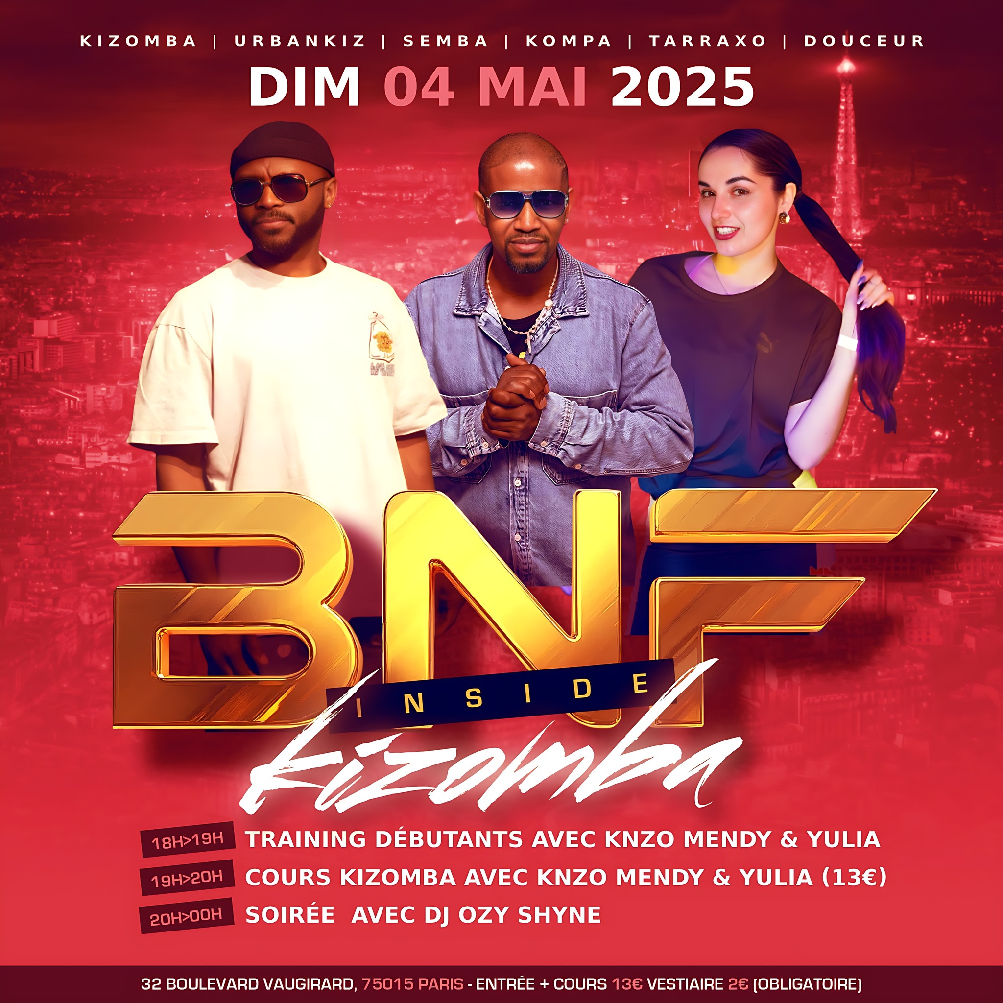 🔥 DOMINGO KIZOMBA AVEC DJ OZY SHYNE🔥 BNF INSIDE KIZOMBA DIM 04 MAI 2025 I KIZ'KOMPA🔥