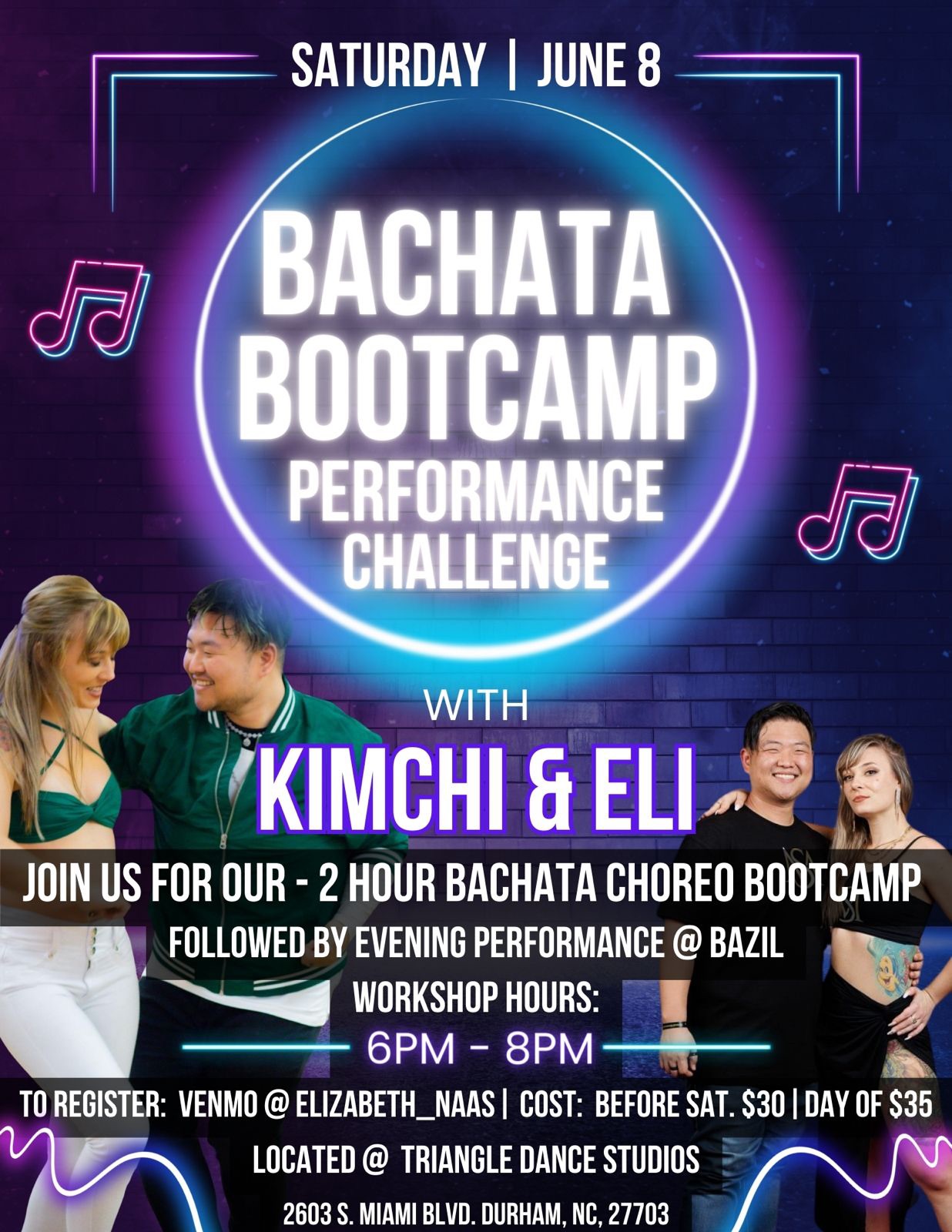 Bachata Bootcamp Performance by Kimchi & Eli!