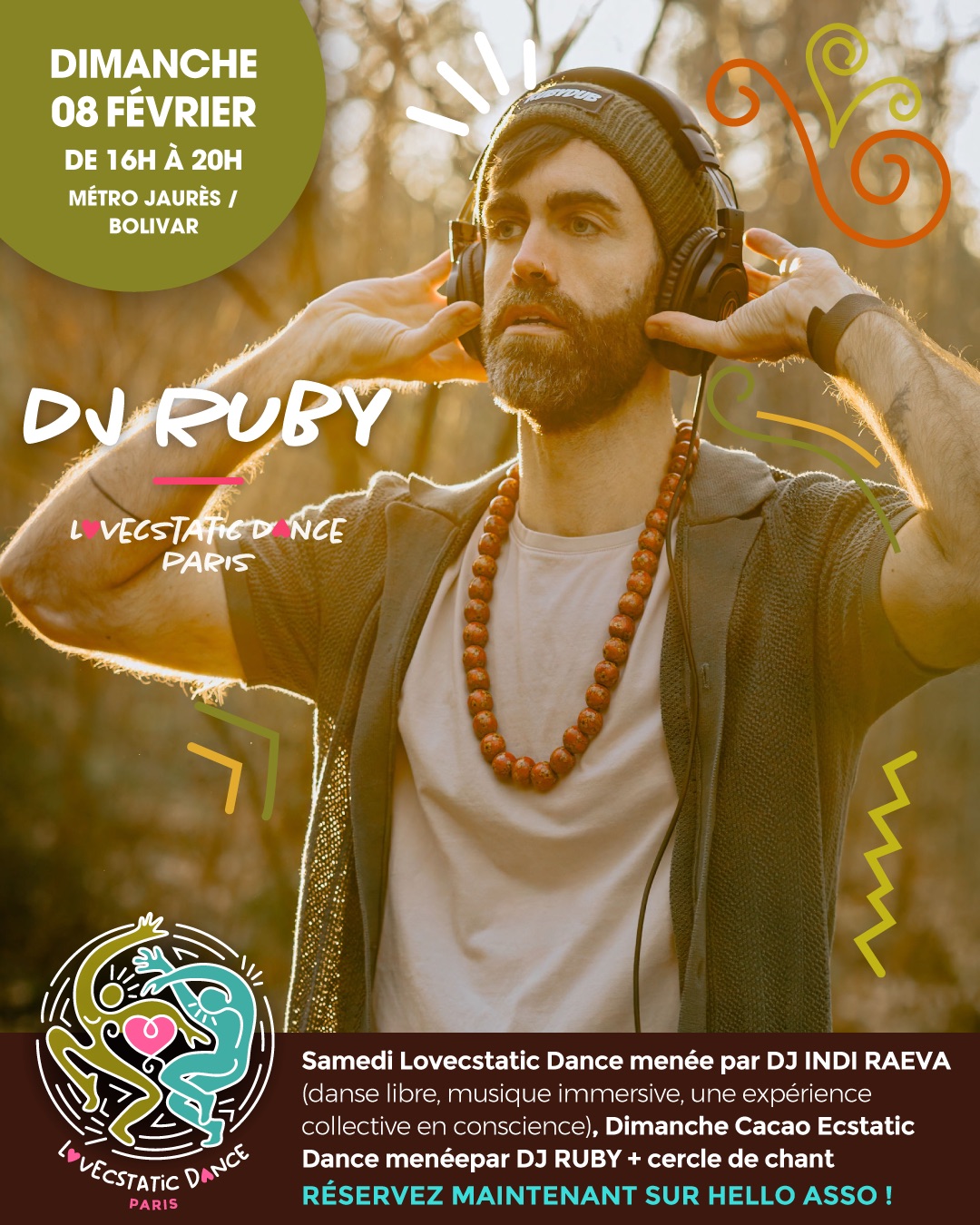 Ecstatic Cacao Dance avec DJ Ruby & Cercle de Chant avec Claire et William