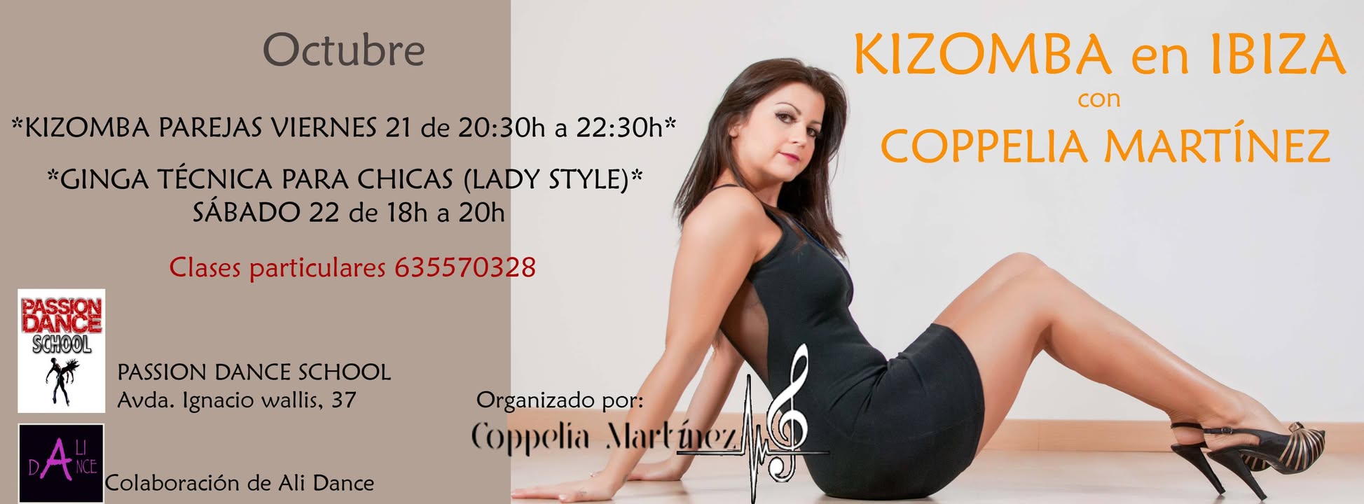 Kizomba en ibiza con Coppelia Martínez (Octubre)