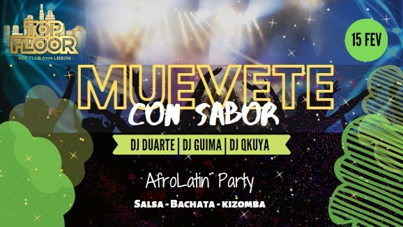 MuEveTe - cOn SabOr - Sábado 15 Fevereiro no Top Floor