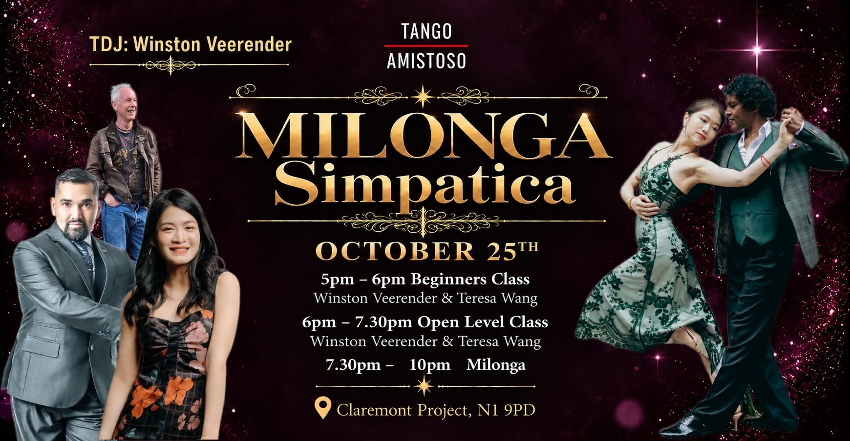 Milonga Simpatica Sunday 25 October 2026