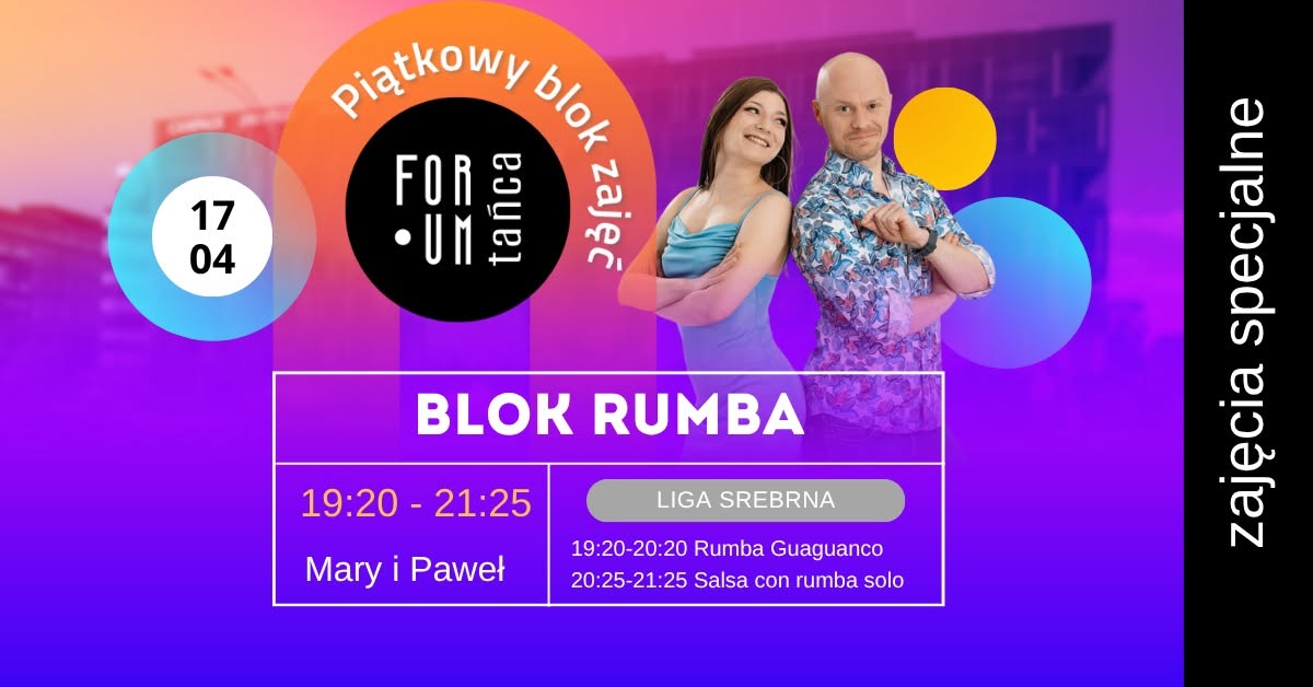 Piątkowy BLOK RUMBA w Forum Tańca!