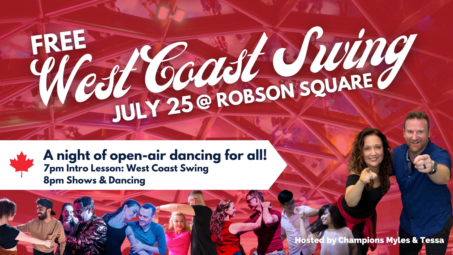 West Coast Swing night at Robson Square July 25