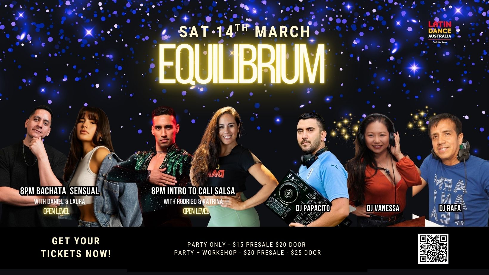 EQUILIBRIUM PARTY 14TH MARCH - LATIN DANCE AUSTRALIA