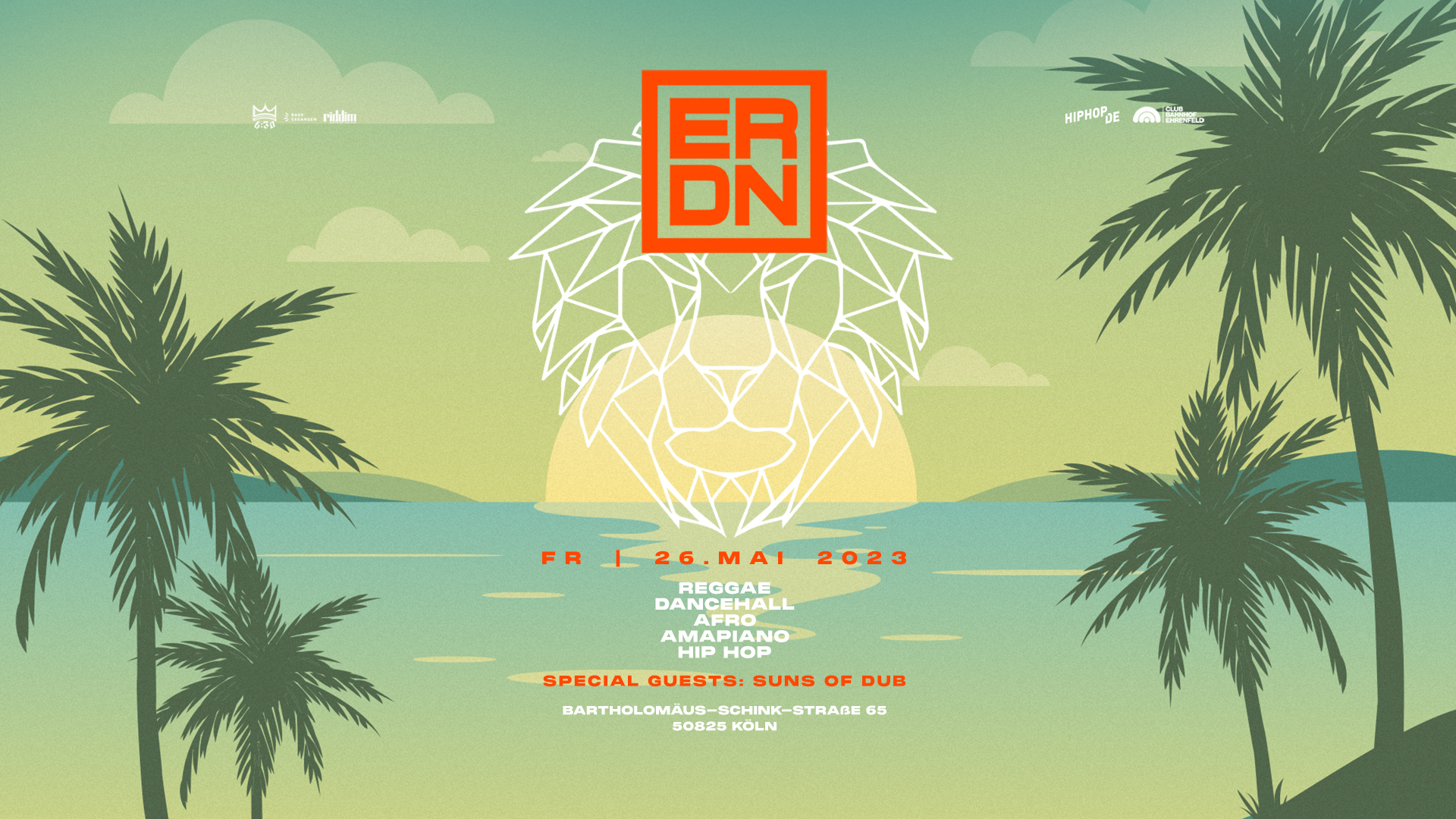 Ehrenfeld Reggae Dancehall Night (feat. Suns of Dub) at CBE • 26.05.23 • 2 Floors