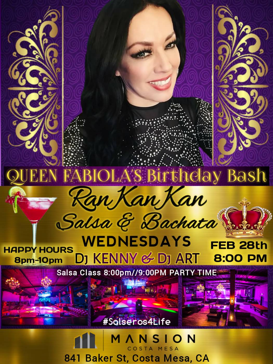 Fabiola's BDAY BASH - RanKanKan Wednesdays Salsa~Bachata -FEB 28