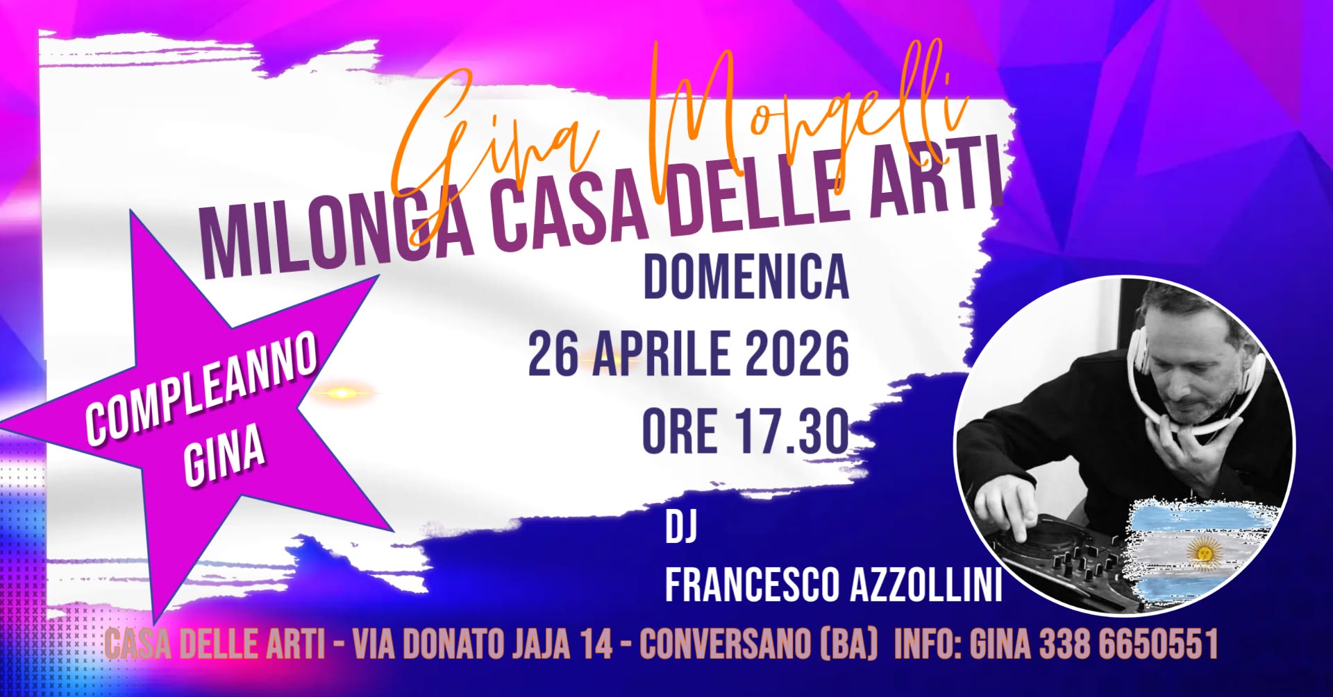 MILONGA CASA DELLE ARTI + CUMPLE GINA