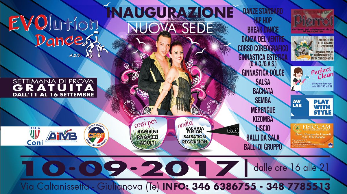 10~09~2017..INAUGURAZIONE NUOVA SEDE A.S.D. EVOLUTION DANCE DI OMAR&VALERIA