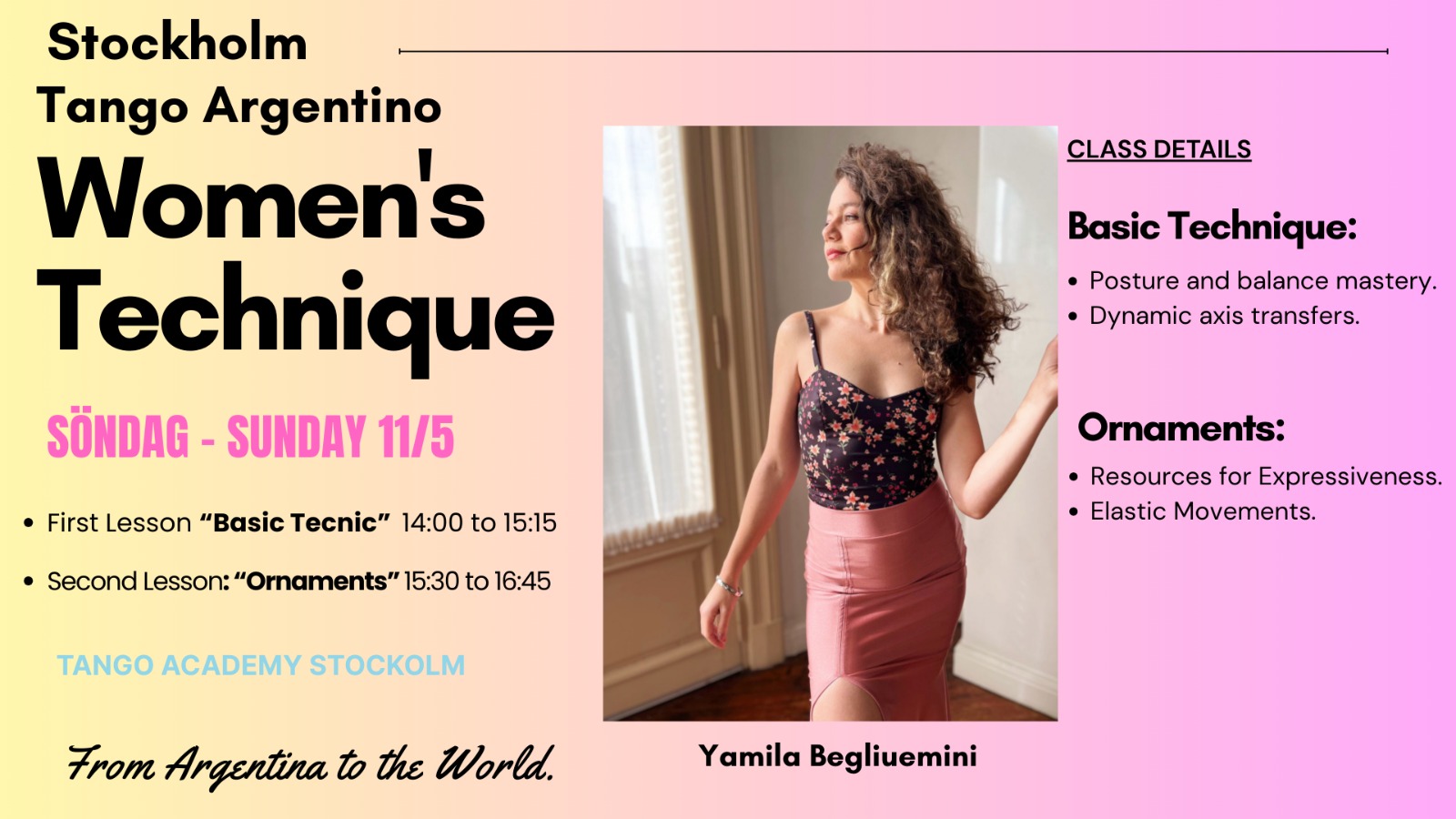 Technique for Tango with Yamila Begliuemini