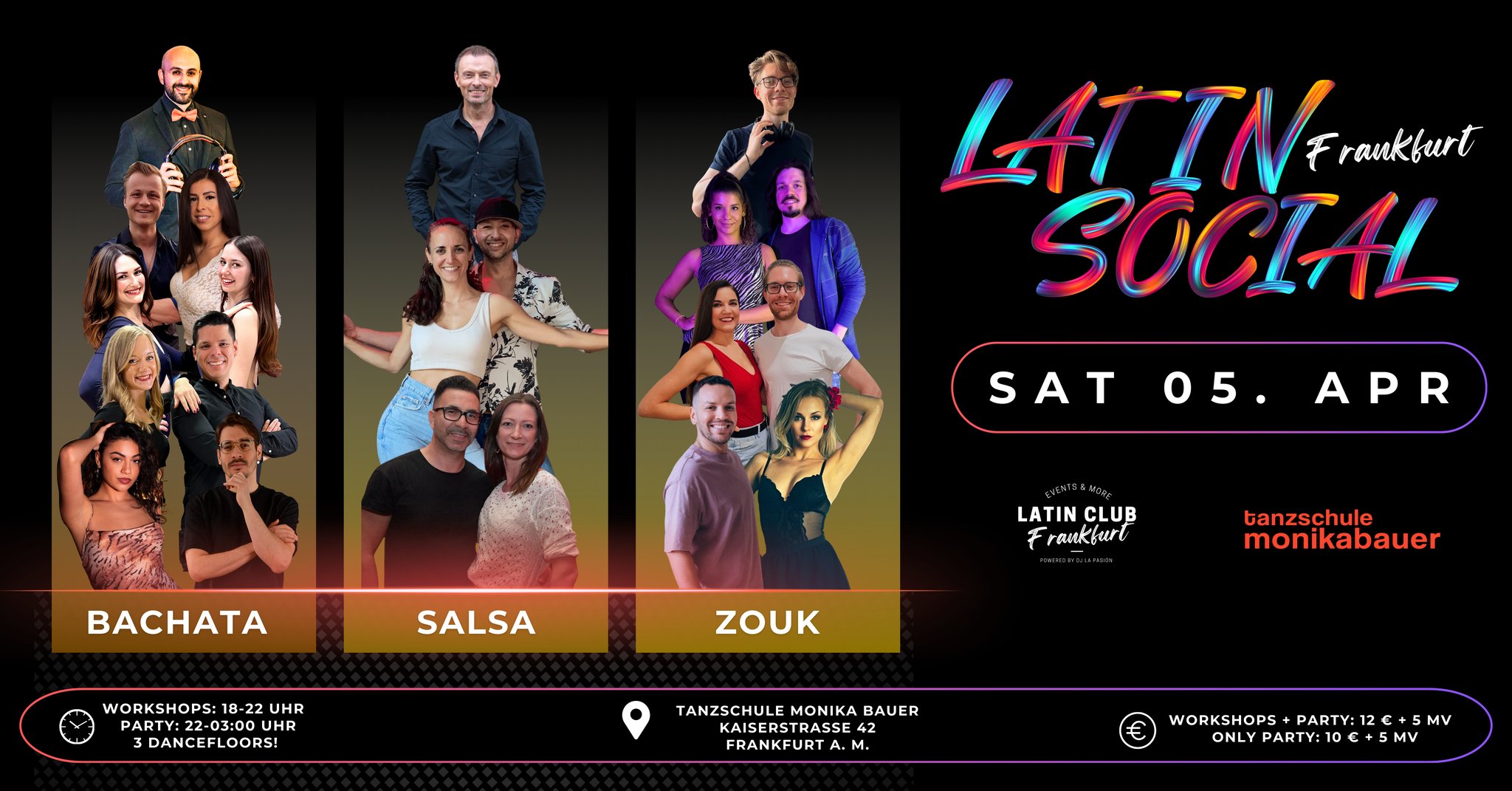 ★ LATIN SOCIAL Frankfurt ★ Bachata, Salsa & Zouk!