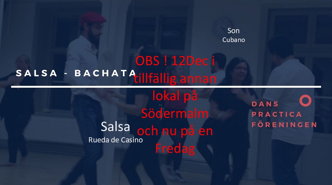 Ny Lokal - Tema Lucia - Socialdans Salsa Bachata 17.15-21.30 , WS i Son Cubano med Eglis 18.30-19.30