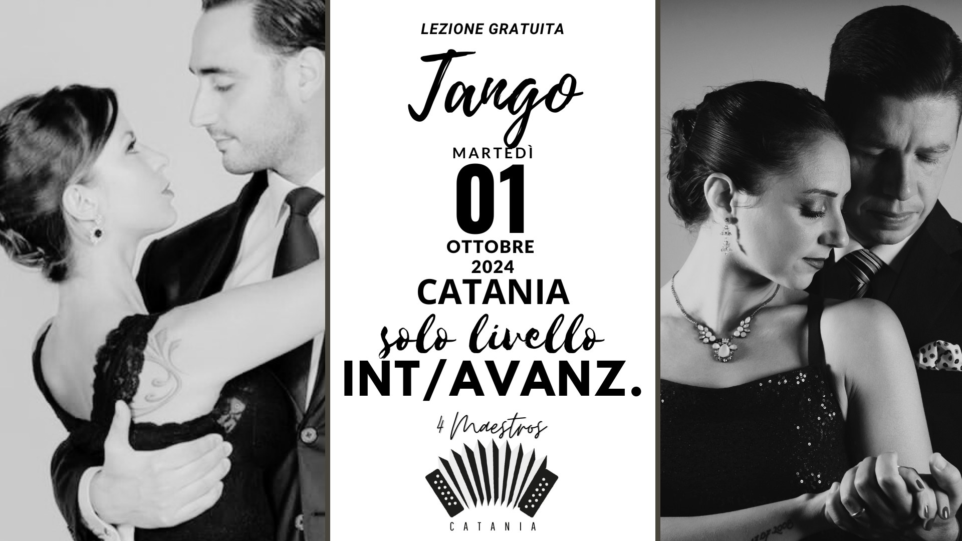 Tango Catania - Lezione Gratuita con i 4 Maestros