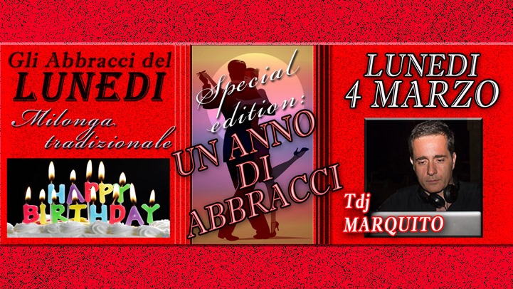 Gli Abbracci del Lunedì compie un anno! - Lun. 4 03 Tdj Marquito