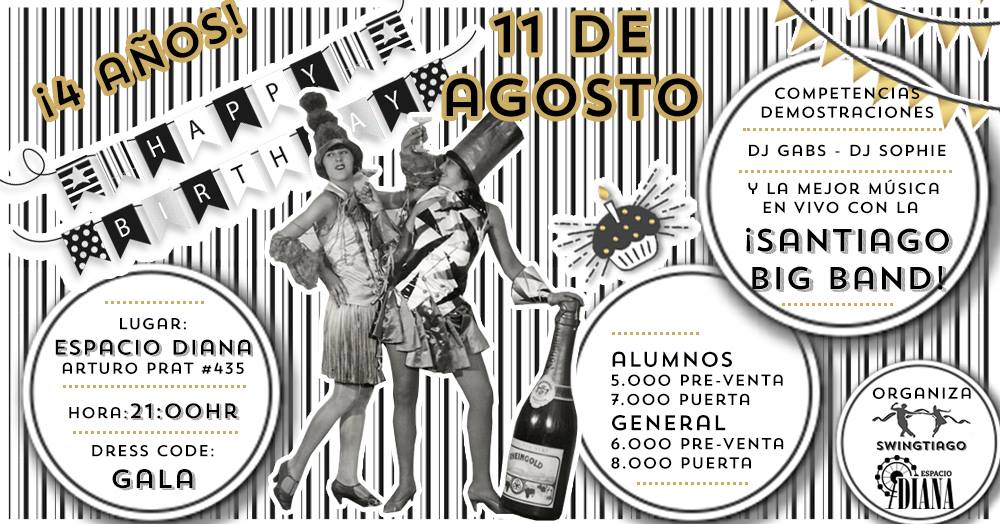 4ª Aniversario de Swingtiago. Fiesta de Gala swing