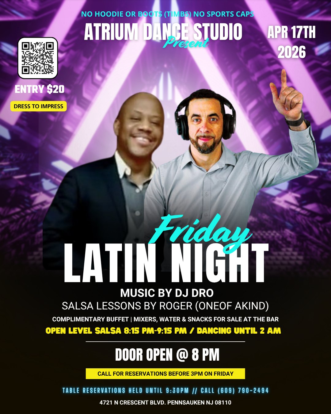 FRIDAY LATIN NIGHT at The Atrium Dance Studio💜🔥