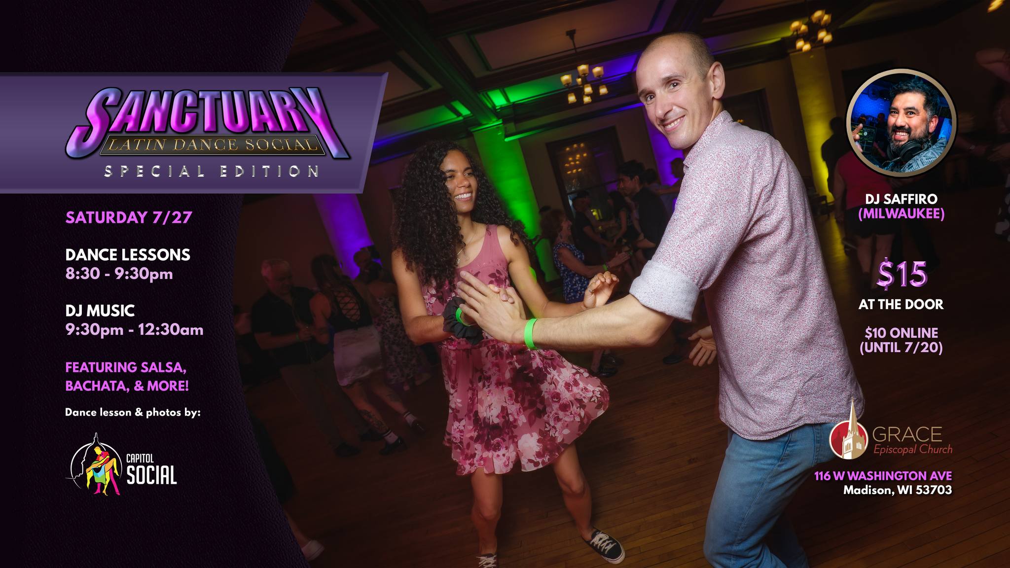 SANCTUARY Latin Dance Social (SAT 7 27 24)
