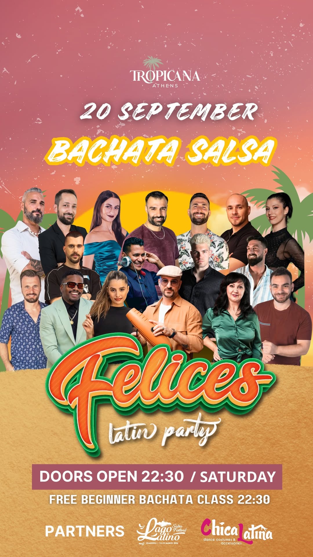 BACHATA SALSA PARTY 20 September FELICES On Saturday At TROPICANA LATIN BAR