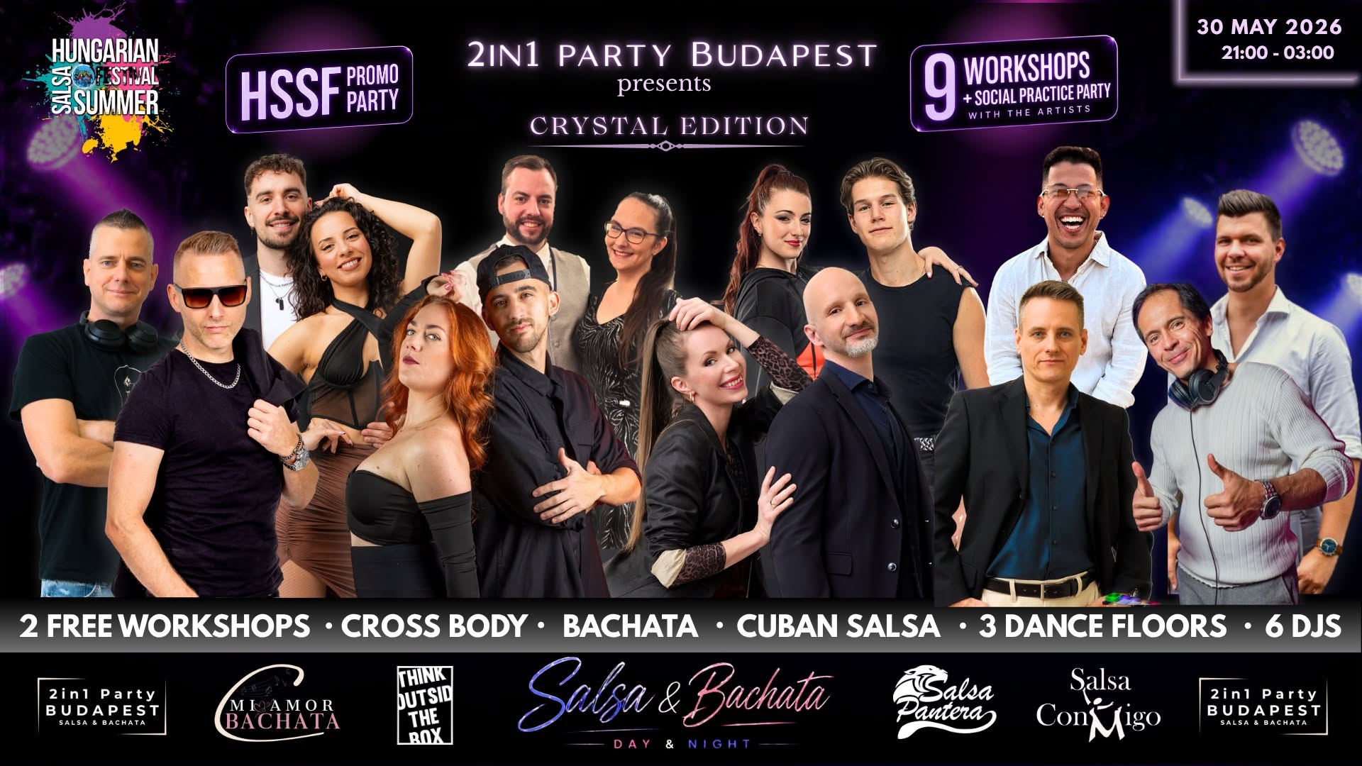 2in1 Party BUDAPEST Salsa & Bachata ✦ Day & Night 30 May 2026