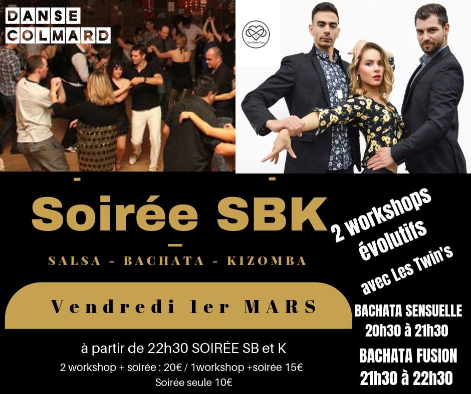 Soirée SBK : Salsa Bachata Kizomba avec Emelyne et Moussa
