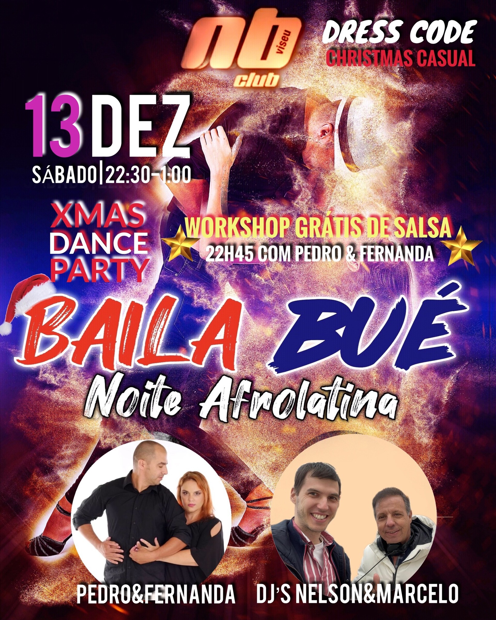 Baila Buรฉ - Noite Afrolatina Especial Natal - workshop gratuito salsa