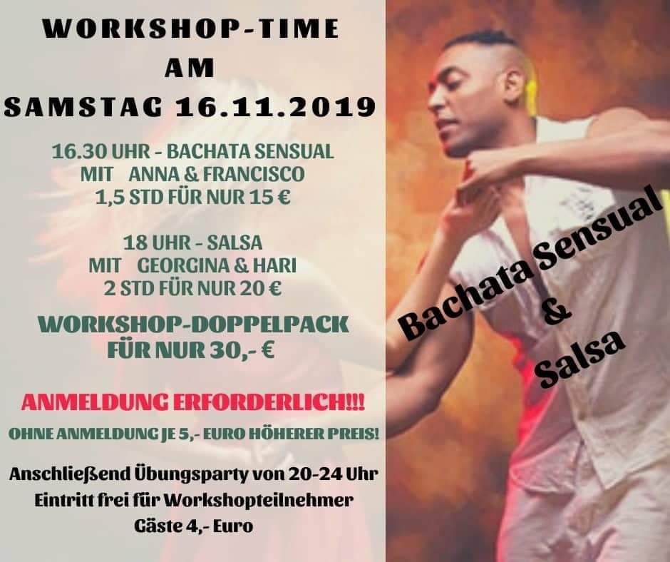 Bachata & Salsa Workshop Anschließend Party Auf 2 Area