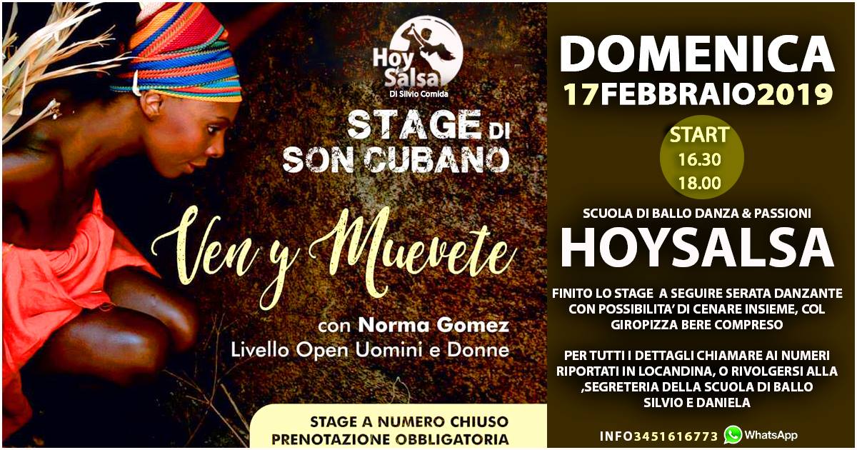 Stage Di Son Cubano a Nuoro Domenica 17febbraio2019