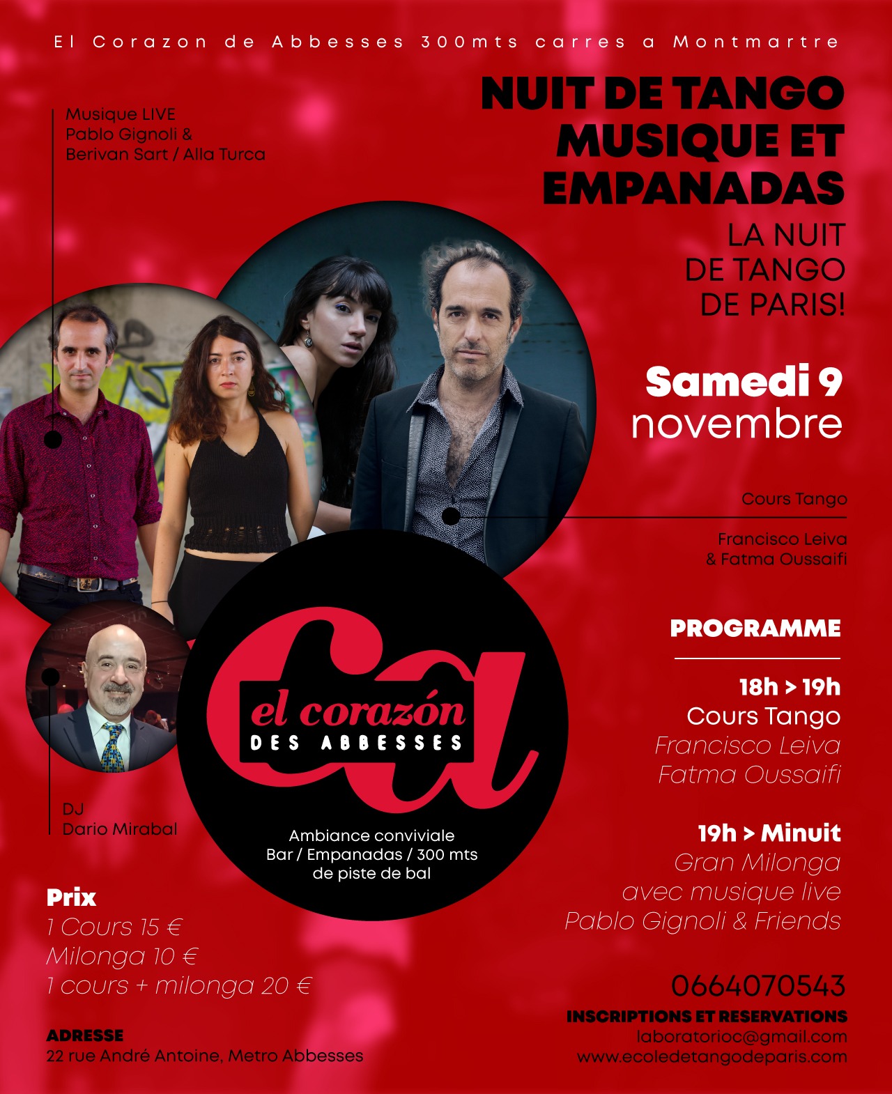 El Corazon des Abbesses Samedi 9 novembre