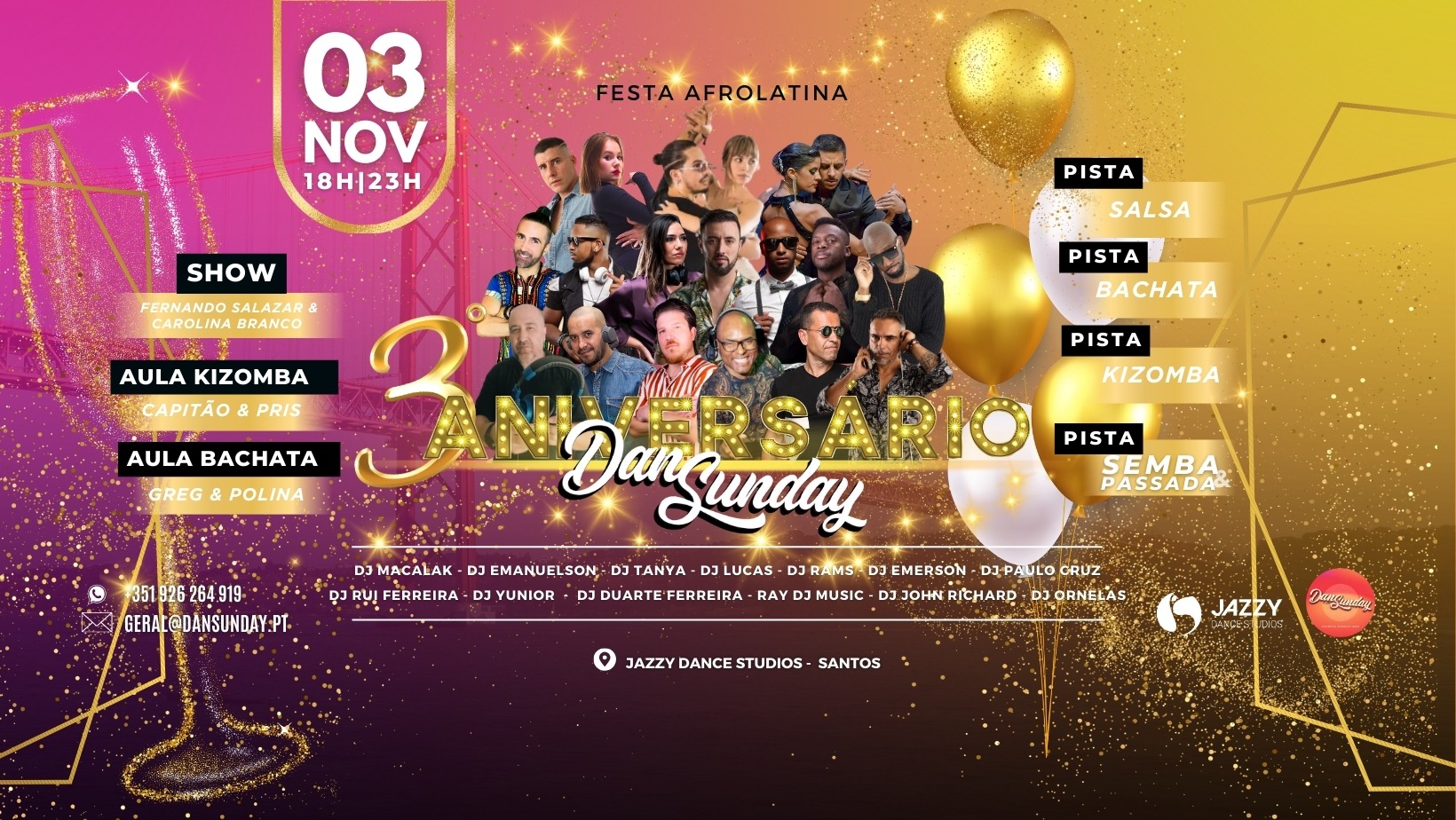 DanSunday 3º Aniversário Festa Afrolatina