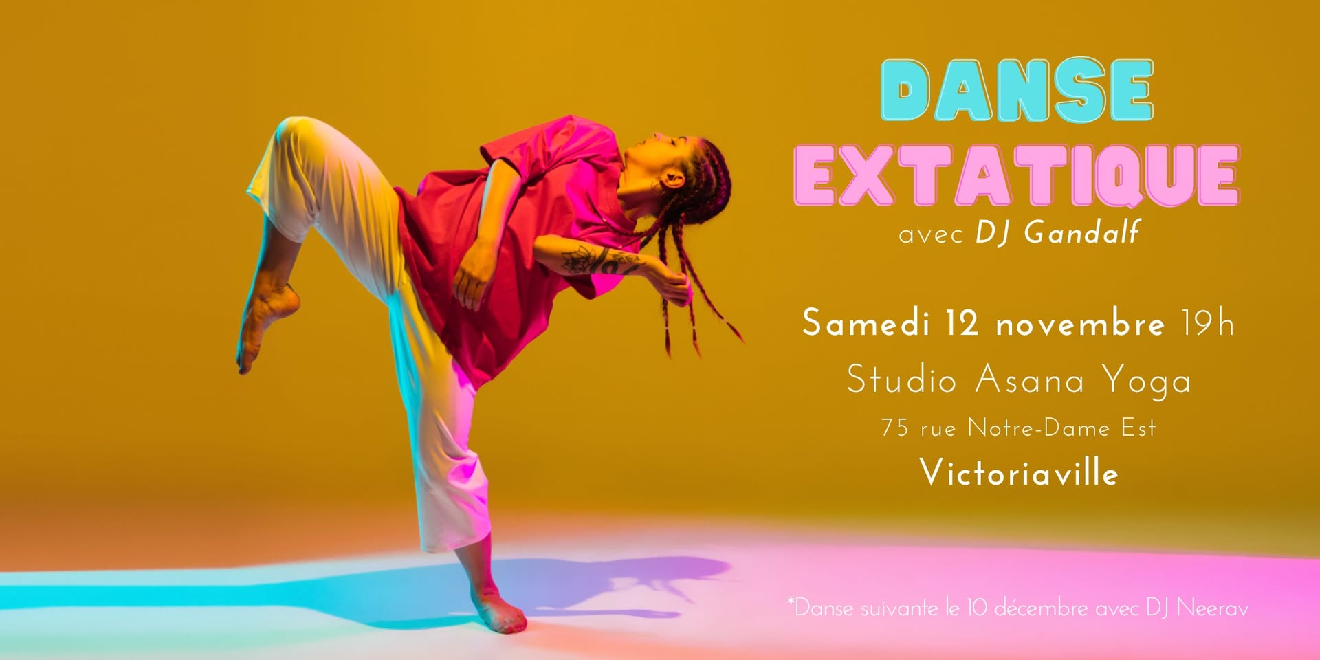 (COMPLET!) Danse Extatique Victoriaville (12 nov.)
