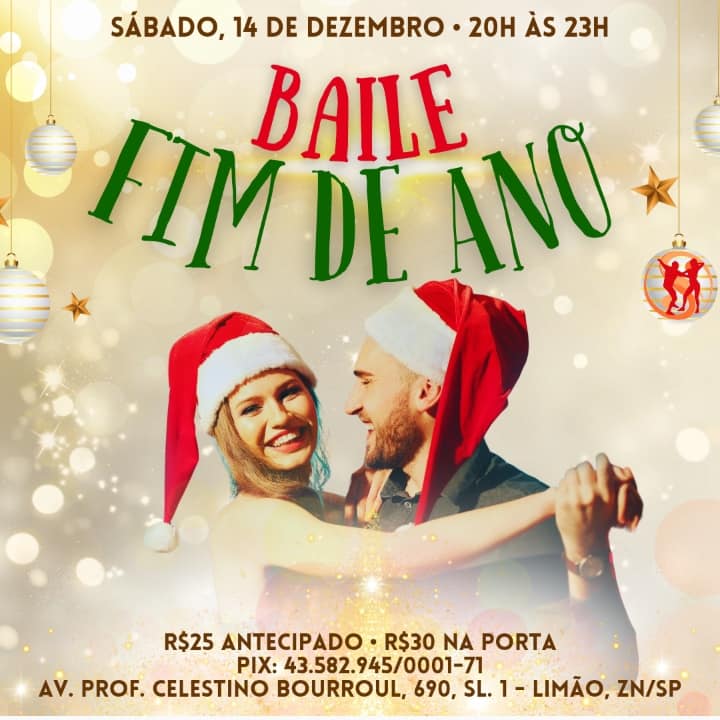 BAILE FIM DE ANO + WORKSHOP ZOUK INICIANTE