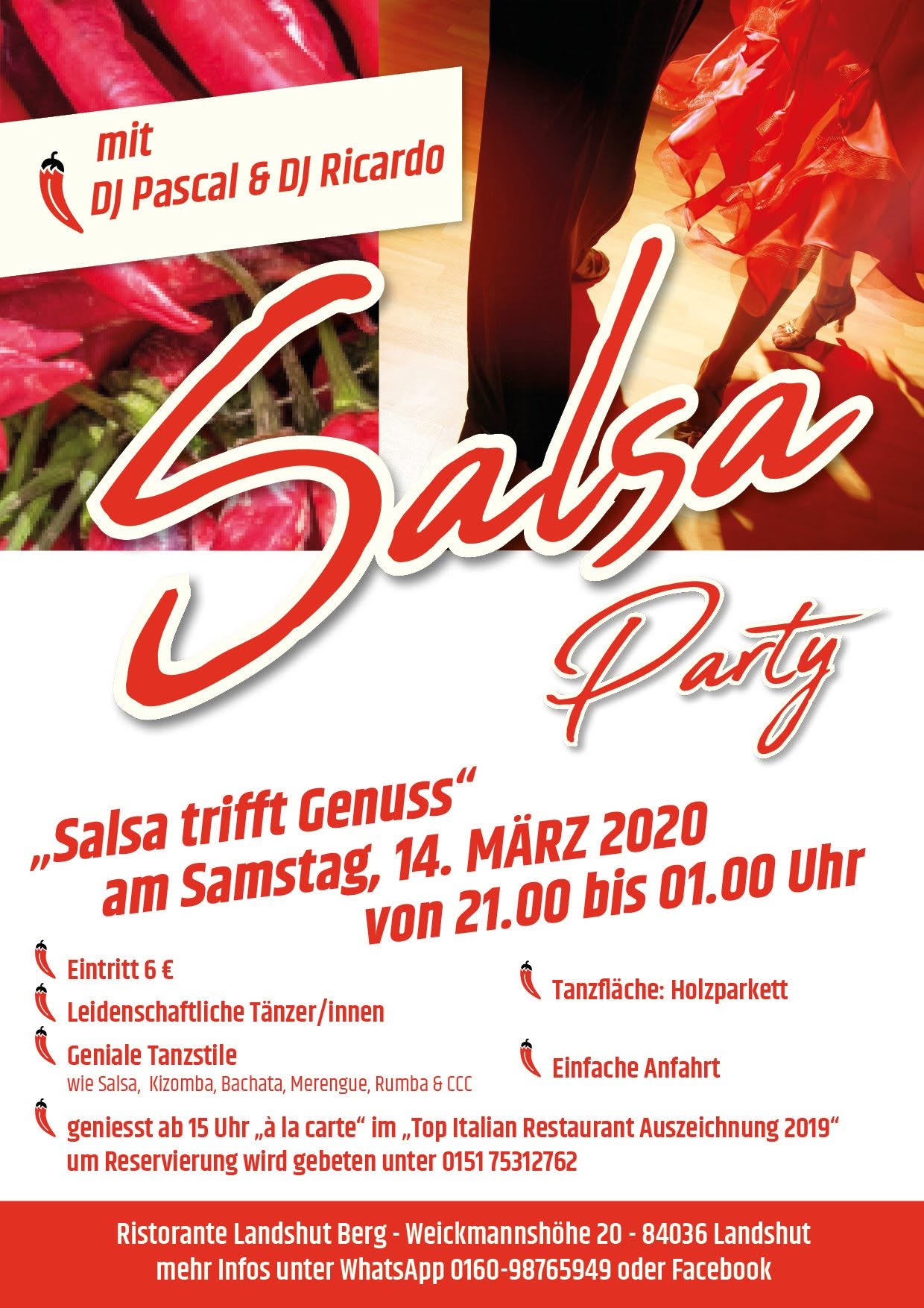 Salsa trifft Genuss - die Salsaparty in Landshut-Berg