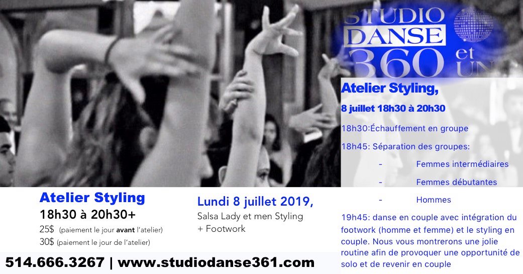 Salsa Styling (homme et femme) Intermédiaire et débutant