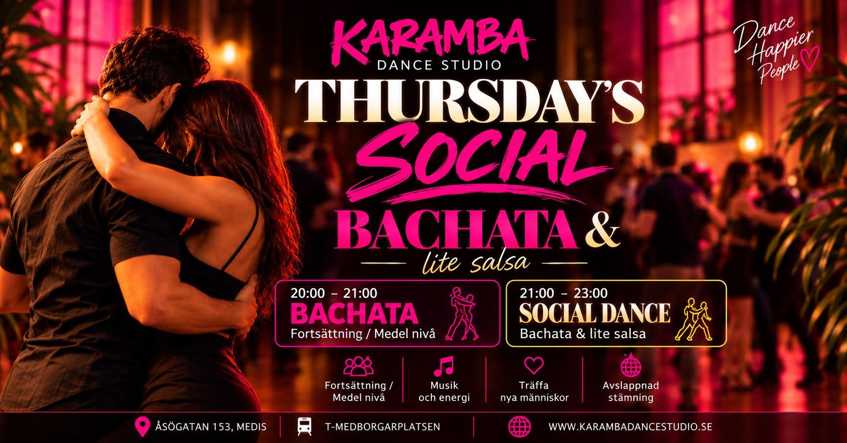 💃🔥 THURSDAY's SOCIAL BACHATA & lite salsa 🔥🕺
