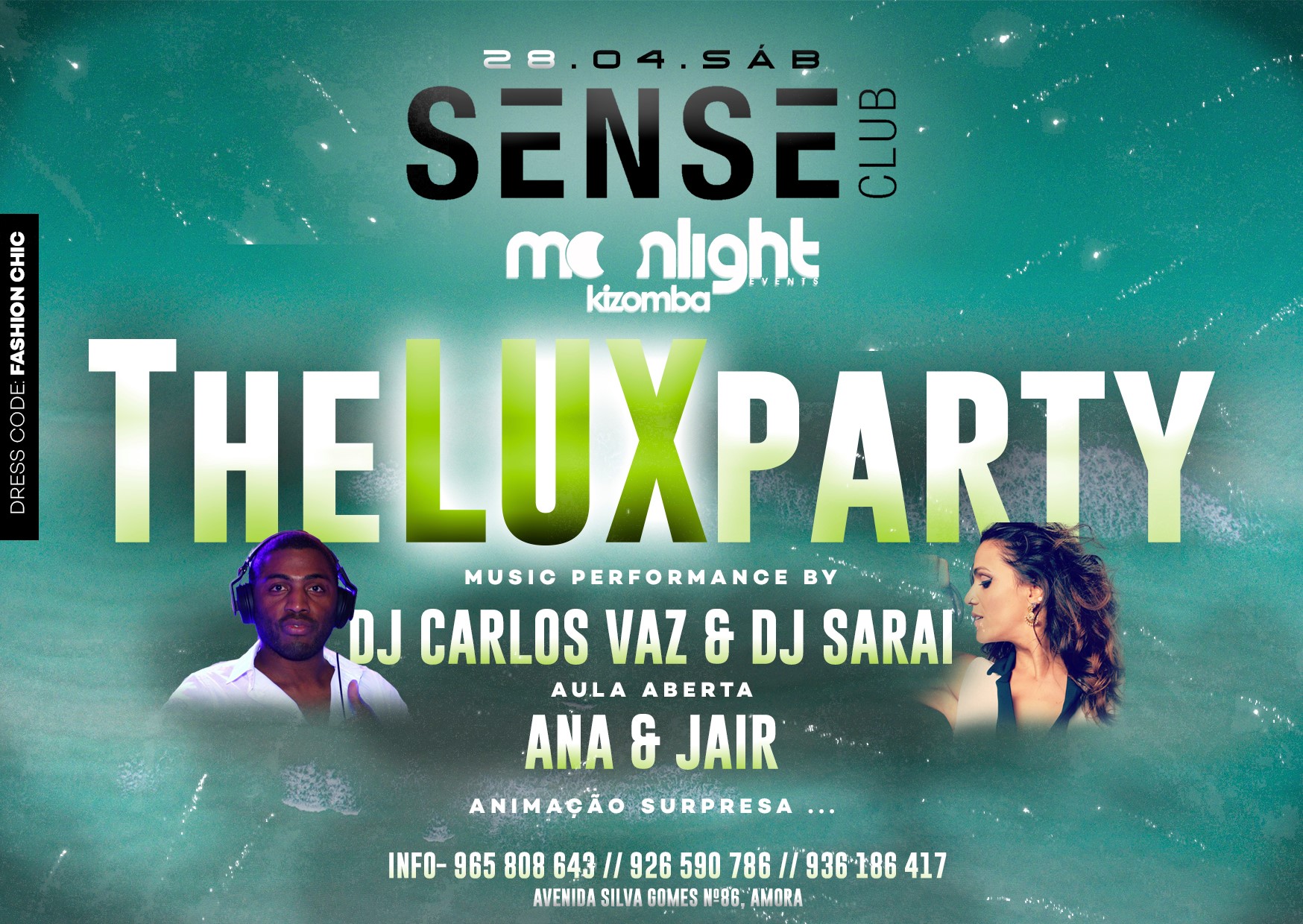 Moonlight Kizomba "The LUX Party" in Sense Club 28 Abril
