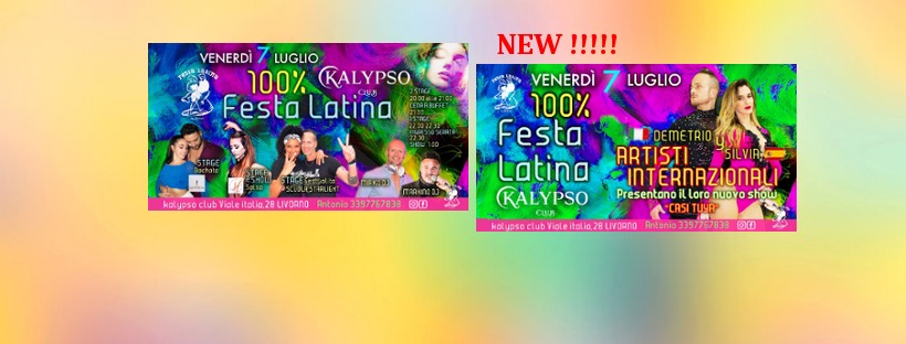 100% Festa Latina Kalypso Club - Venerdì 7 Luglio