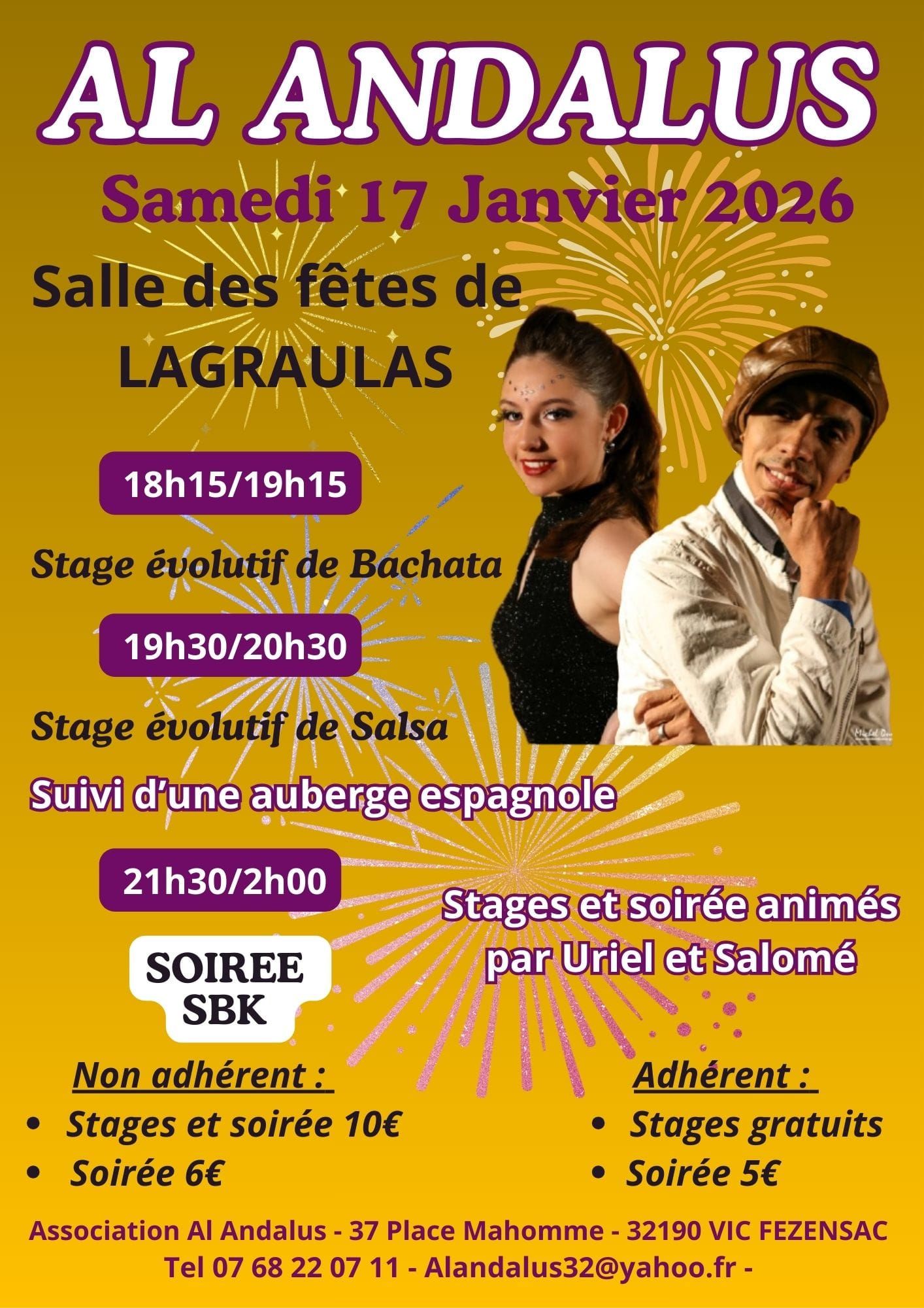 Stages Bachata Salsa et soirée SBK 🎶 Al Andalus