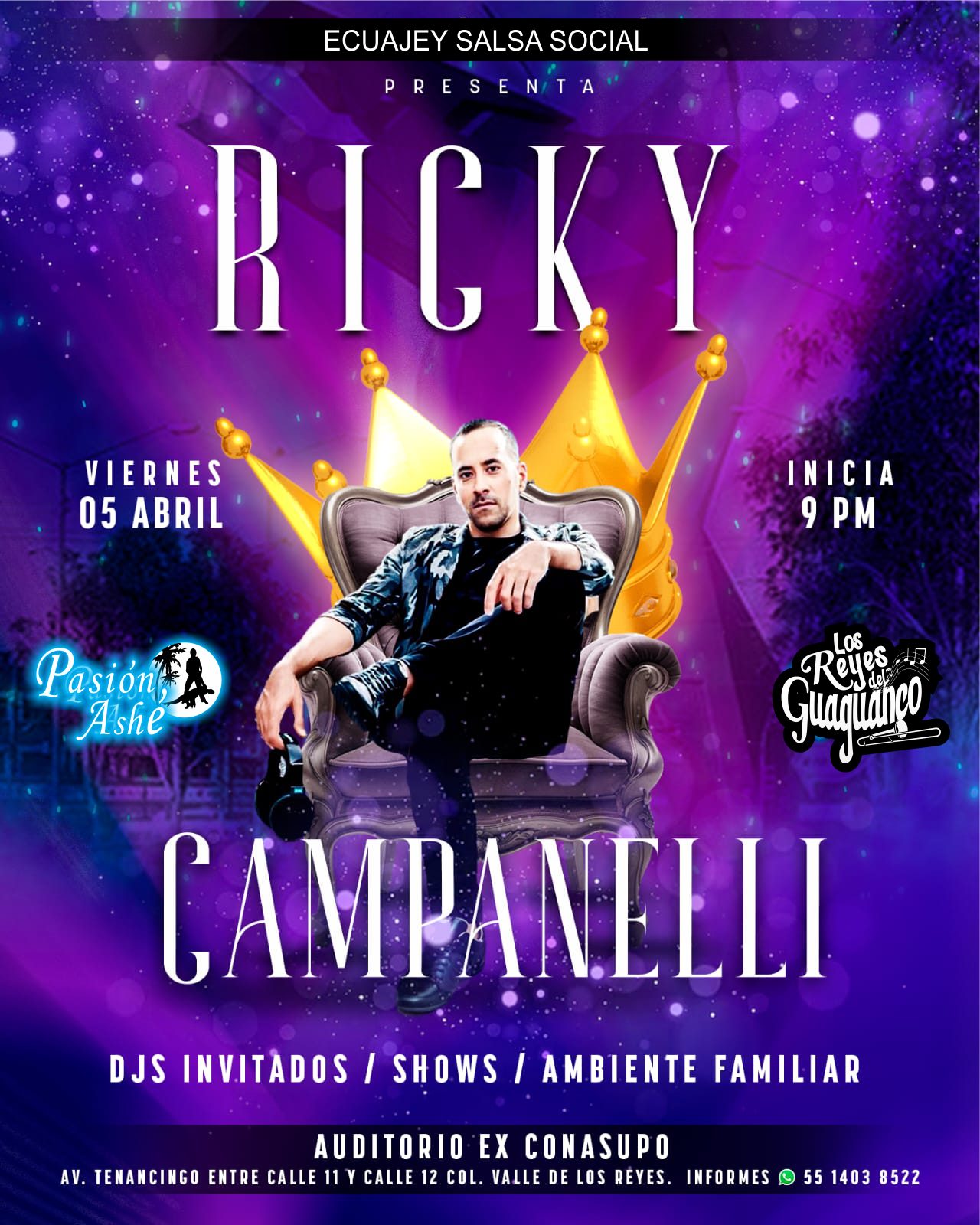 Ricky Campanelli Cd Neza Viernes 5 de Abril Auditorio Ex-Conasupo